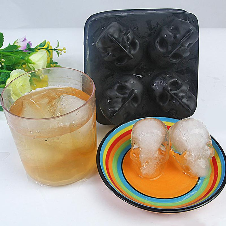 3D Skull Flexible Silicone Ice Cube Mold Tray shirt