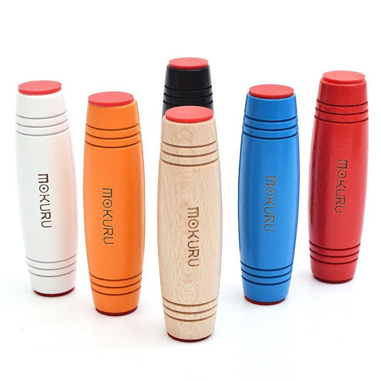 Potable Desktop Stress Relieve Wooden Stick Automatic Rotating Flip Toy Decompression Beech Spinner Rotation Anxiety Release