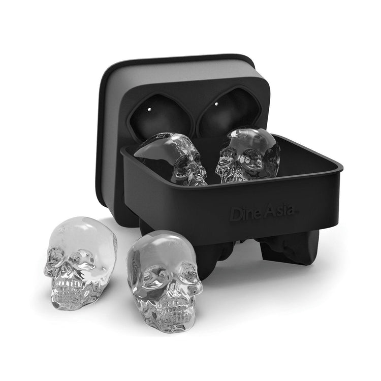 3D Skull Flexible Silicone Ice Cube Mold Tray shirt